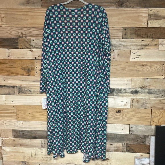 LuLaRoe size Medium Black with Multicolor Dots Patterned Lightweight Cardigan - Picture 6 of 6